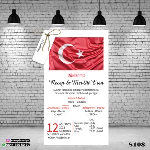 EKONOMİK SÜNNET DAVETİYELER -S108