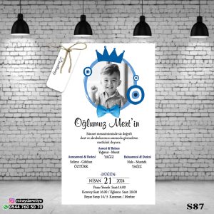 EKONOMİK SÜNNET DAVETİYELER -S87